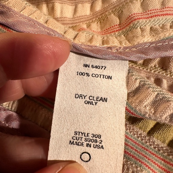 Stylish Cabi Women's Green and Pink Striped Jacket | Size 8 | 100% Cotton - Picture 10 of 10